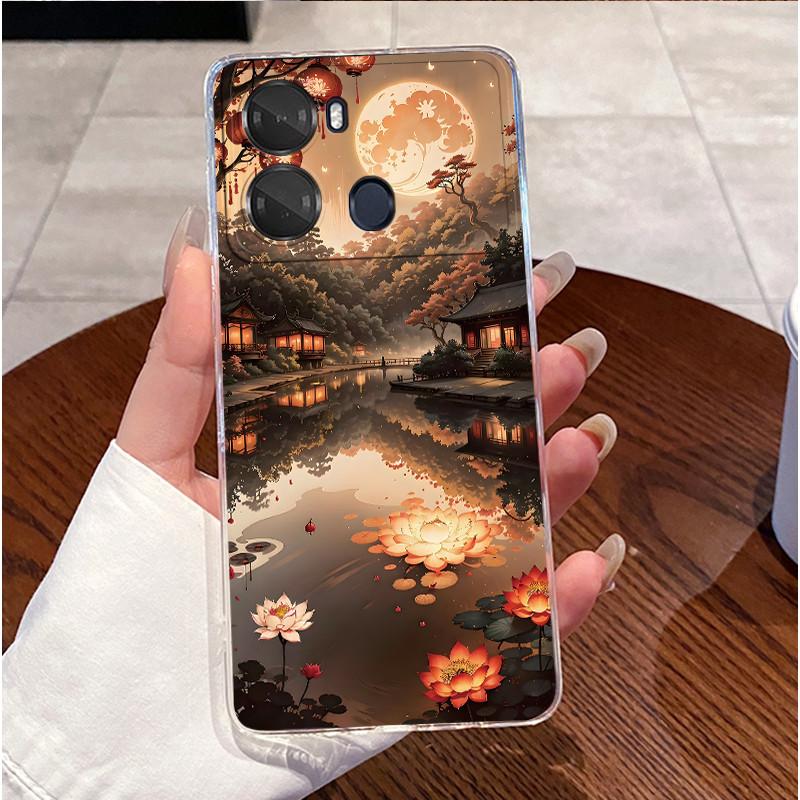 Чехол для Itel P40 P662L P662LN Корпус Роскошный Милый Сердце Любви Кролик Забавный Узор Крышка Прозрачный ТПУ Силикон Мягкая Оболочка Чехол для Телефона