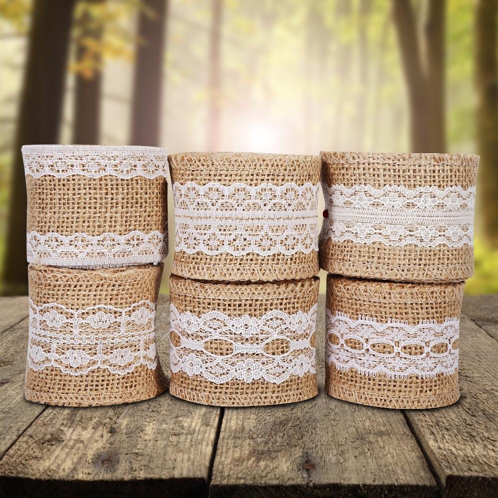 Roll of Burlap Ribbon Natural Jute Hessian Burlap Ribbon Rustic Weddings Belt Strap Craft