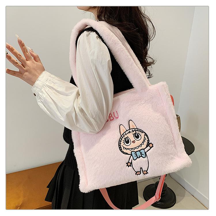 Плюшевая сумка через плечо Labubu для женщин, косметичка, милая сумка-инс, подарок на день рождения CLE