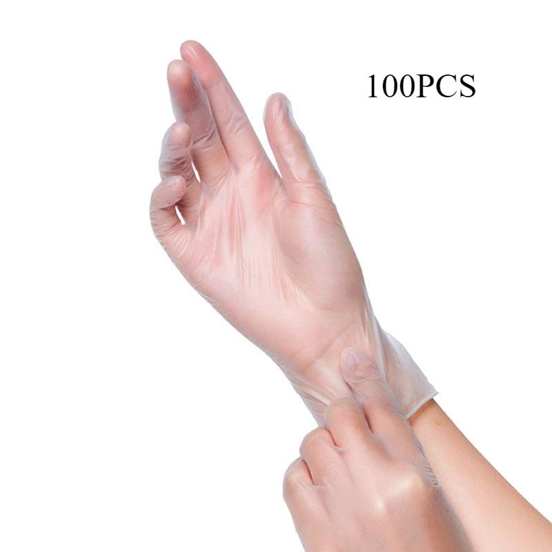 100 шт. утолщенные износостойкие защитные пищевые перчатки противоскользящие перчатки одноразовые нитриловые перчатки