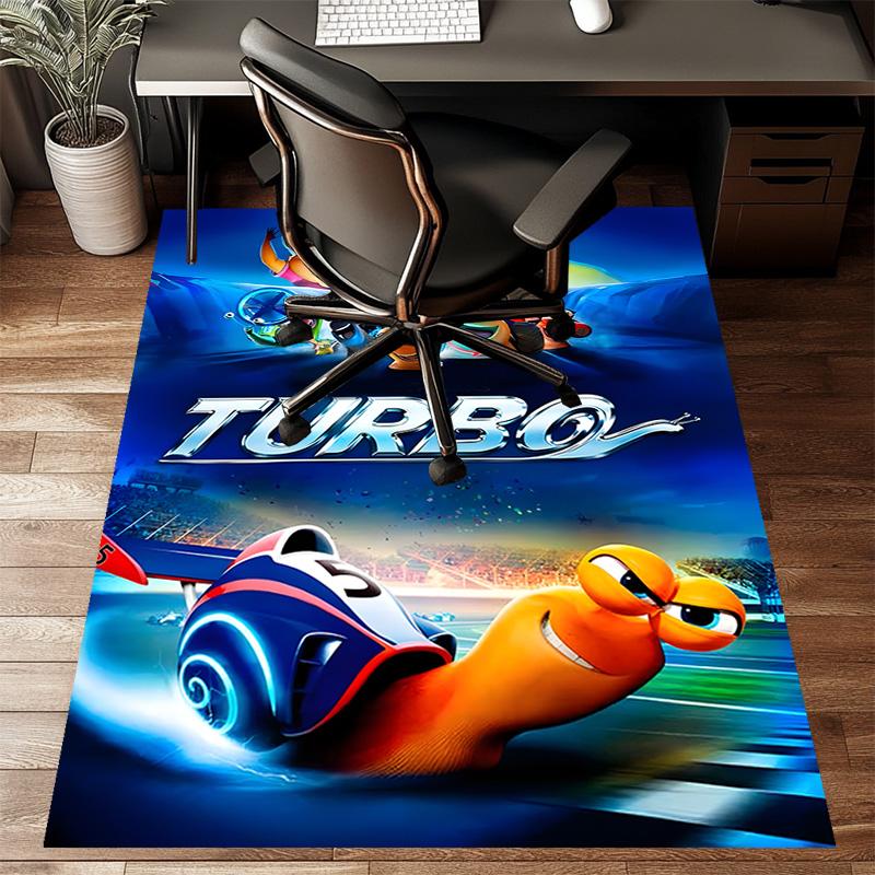 1pc TURBO (2) Design Printed Area Rug Carpet for Bedroom Living Room Home Decor Rugs Mat Non Slip Mat Rug for Bedside