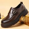 Fashion Thick Bottom Men Loafers All-match Wedding Men Shoes Casual Fashion Walking Shoes Men's New Arrival Leather Male Business Shoes