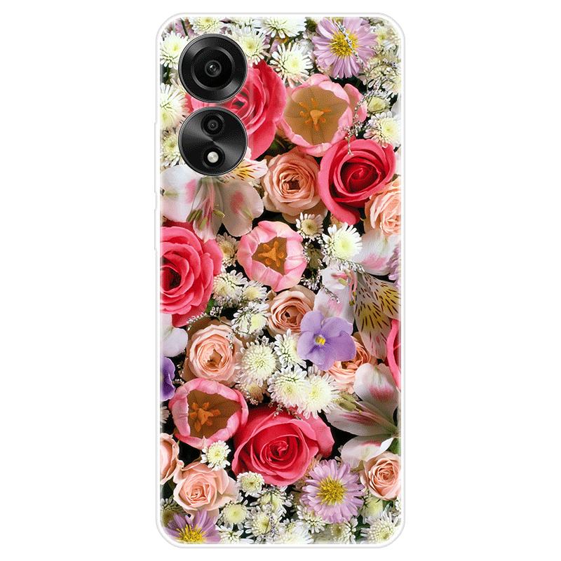 Для OPPO A58 A 58 4G чехол Мягкая силиконовая задняя крышка Мультяшный чехол для телефона Разнообразие