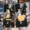 Чехол для телефона с милой девушкой для Samsung Galaxy S22 Plus Ultra, стеклянные чехлы с героями мультфильмов для Galaxy S20 Fe S21ultra S23plus S21, черный чехол