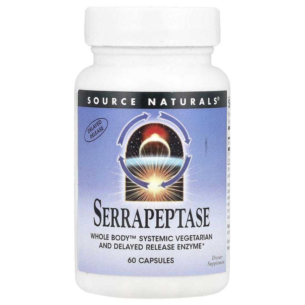 Serrapeptase, 60 Capsules (60,000 SpU Per Capsule)