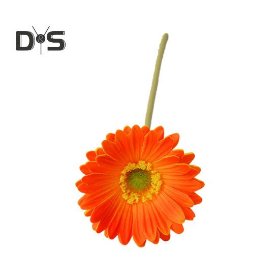 Искусственная Гербера Jamesonii со стеблем Реалистичный искусственный шелковый цветок Домашний офис Стол Центральная часть Искусственная цветочная ветка Цветочная композиция Украшение
