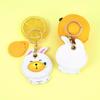 2Pcs Bear Fruit Animal Key Ring Cartoon Access Card Cover Case Protection PU Leather Cover  Students