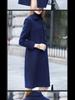 Women's Mid-Length Wool Coat, 2025 Autumn/Winter, Hepburn Style, Slim Fit, Plus Size