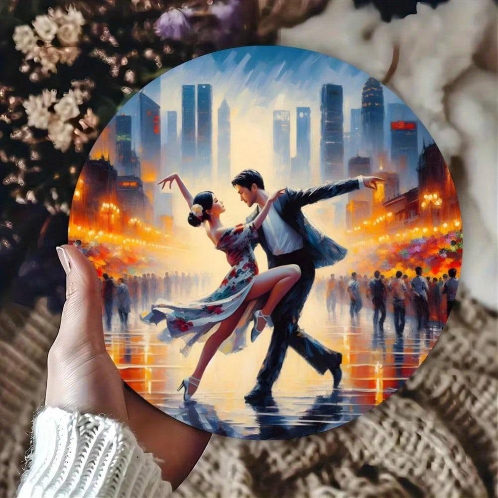 Металлическая табличка Tango Metal Art, винтажный настенный декор, 7,8 дюйма, круглая, 2D, высококачественная живопись для дома, бара, кафе, магазина, общежития