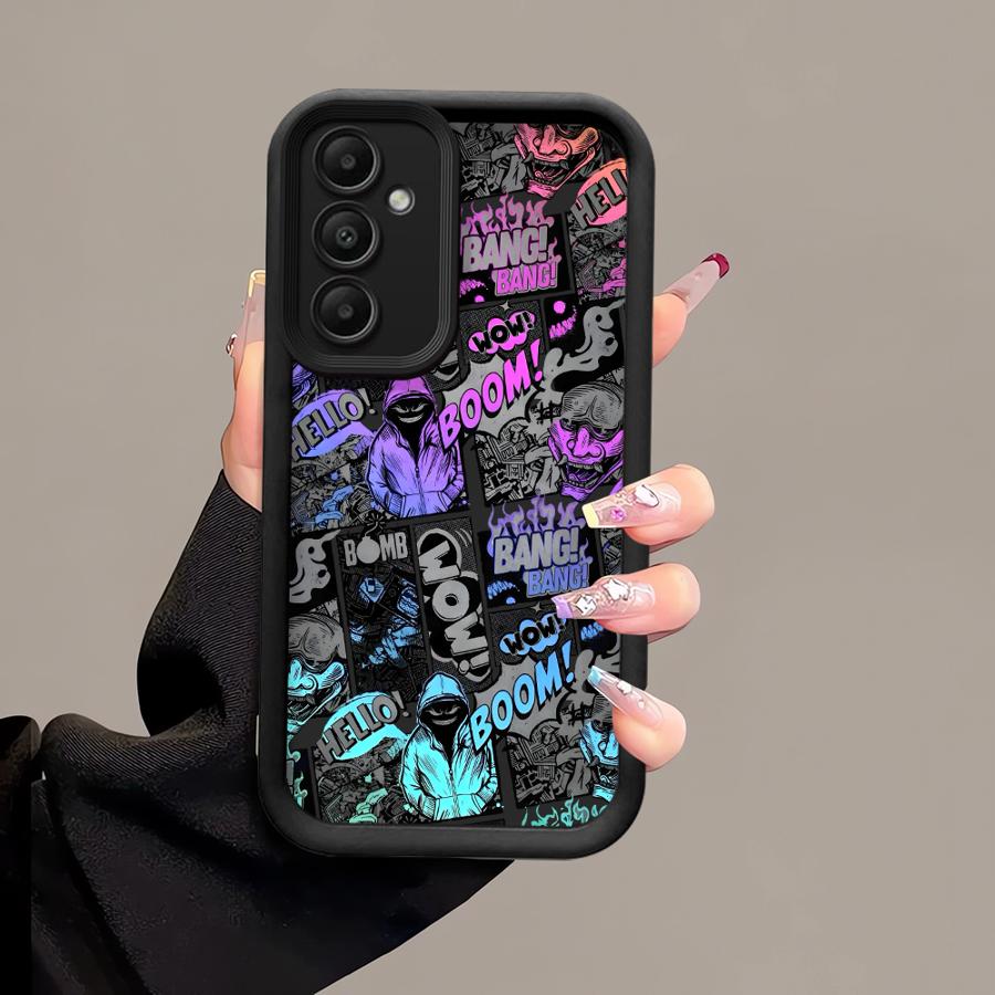 Cool Boom Comics Phone Case for Samsung Galaxy A25 A55 A53 A72 A71 A06 A51 A15 A52 A54 A35 A73 Soft Cover