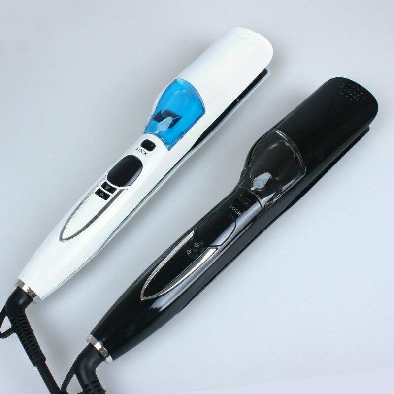 Hair Flat Iron LCD Hair Steam Straightener Brush Electric Dry & Wet Hair Iron Steam Straighten Comb Styling Tool