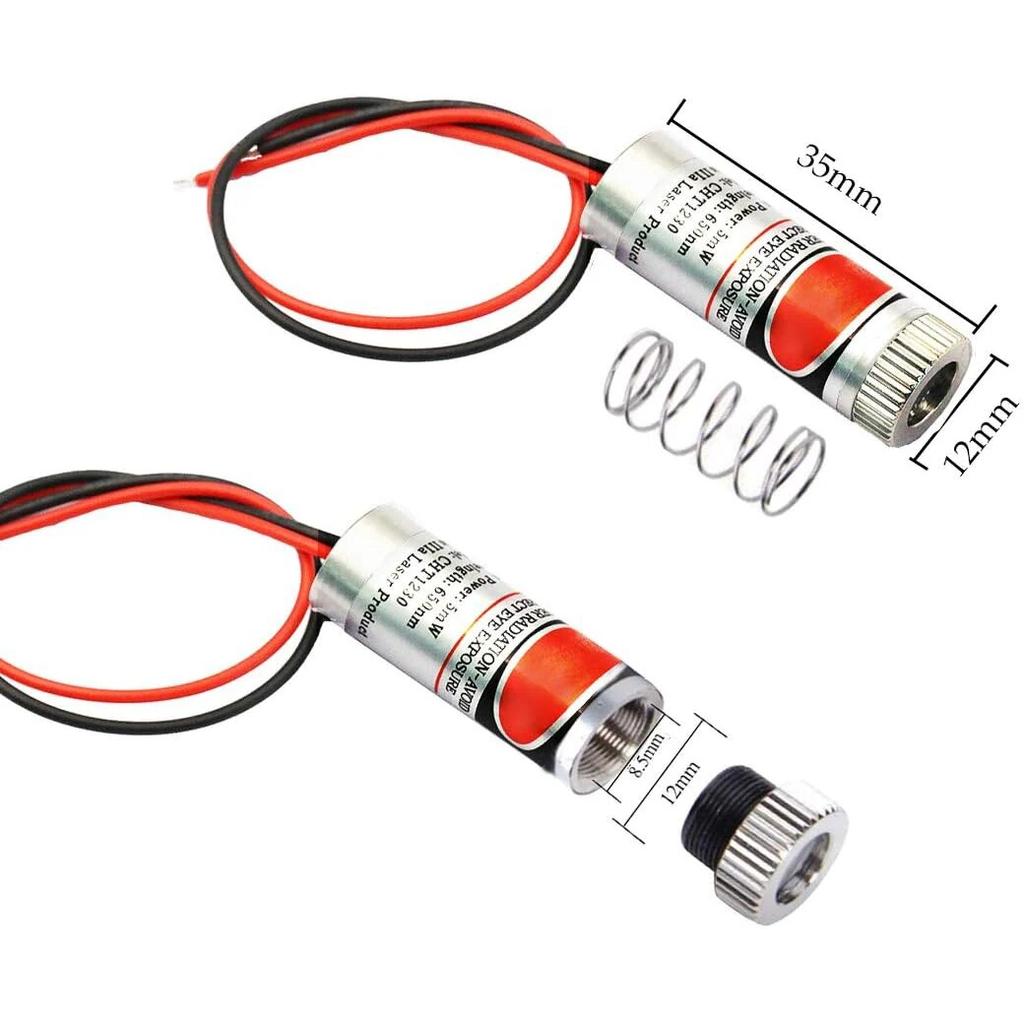 3 шт. точечный/линейный/крестообразный лазер 650 Нм фокусируемый фокус регулируемая линза лазерный красный точечный диодный модуль 3-5 В с драйвером пластиковая линза