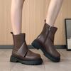 Мода Rimocy Модные ботинки челси с толстой подошвой, женские ботинки на толстой платформе из искусственной кожи, ботильоны для женщин, новые удобные ботинки на осень-зиму