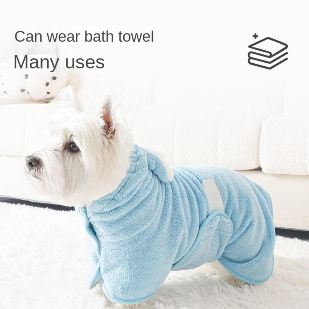 Soft Dog Bath Towel Warm Pet Wash Towels New Puppy Bathrobe  for Pet Cleaning