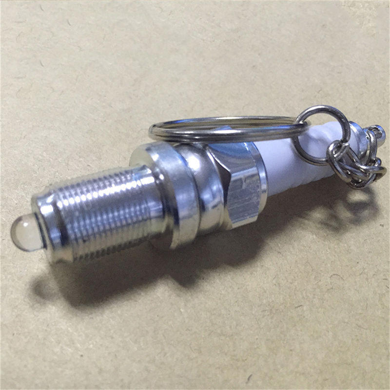 Повседневный светодиодный брелок для ключей со свечой зажигания брелок для ключей автомобильные детали брелок