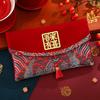 Свадебный красный конверт большой вместимости с вышивкой-благословением и кисточкой, красный конверт для денег в китайском стиле, красный конверт для денег на свадьбу