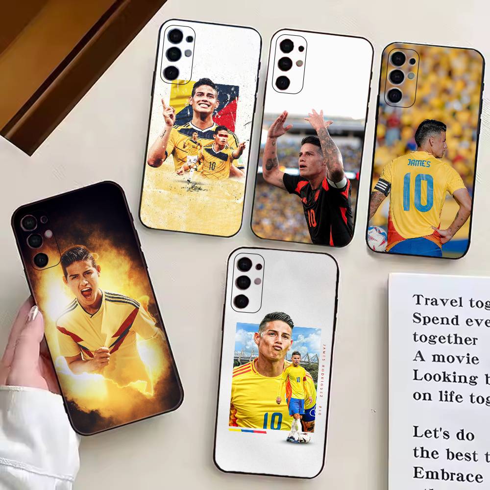 Футбольный чехол для телефона J-James Rodriguez для Samsung S25, S24, S21, S22, S23, S30, Ultra, S20, Plus, Fe, Lite, Note, 10, Черный чехол