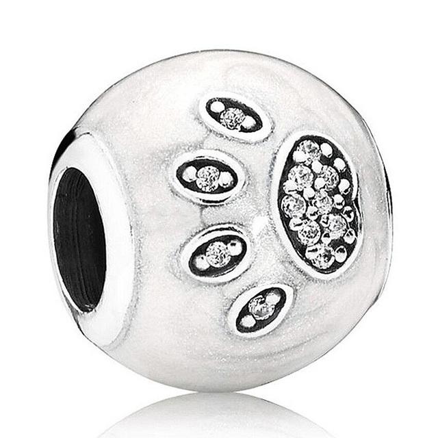 Зимний восторг, снежинка, шар, синие завитки, перламутровые мечты, Шарм S925, бусины из стерлингового серебра, подходят для браслета, ювелирные изделия своими руками