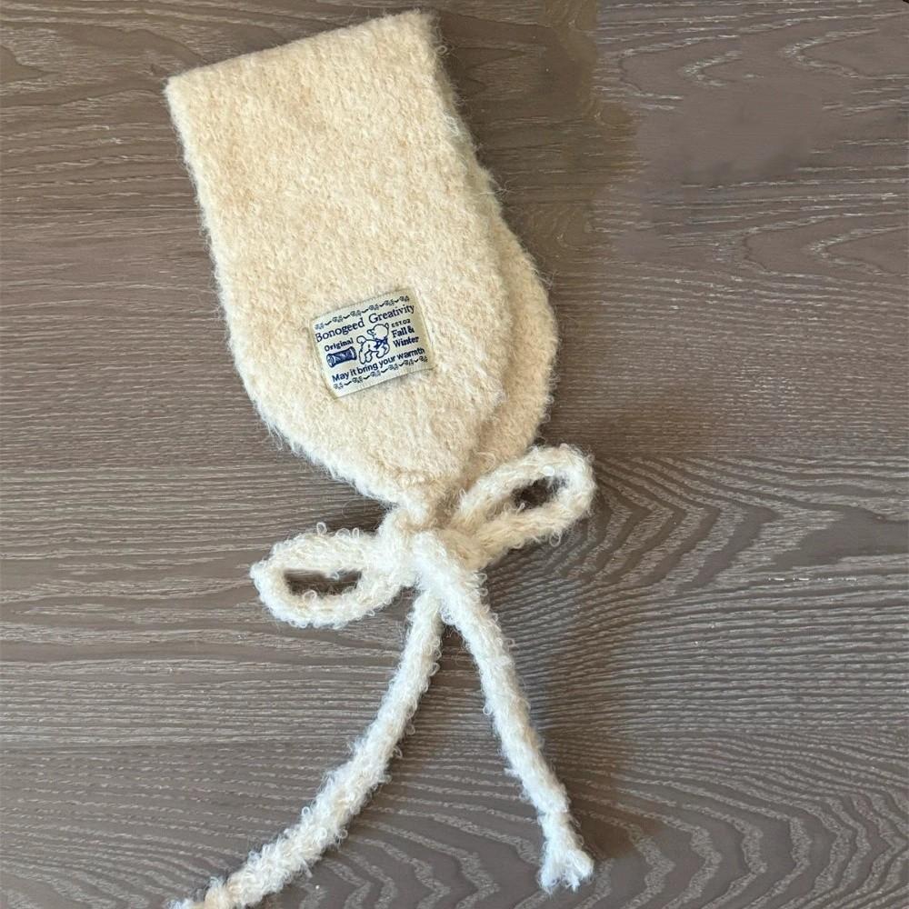 Solid Color Wool Strappy Earmuffs Thicken Warm Earlaps Fashion Knitted Ear Covers  Winter Headband