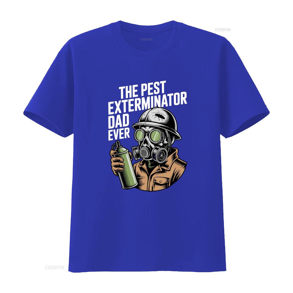 Funny Exterminator Dad Pest Control Fathers Day T Shirt vintage Washed Casual Breathable streetwear Stretched graphic