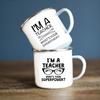 I'm A Teacher What's Your Superpower Print Enamel Mug Cup of Coffee Mugs Friends Stainless Steel Mug Cute Drinkware Cupshe Cups