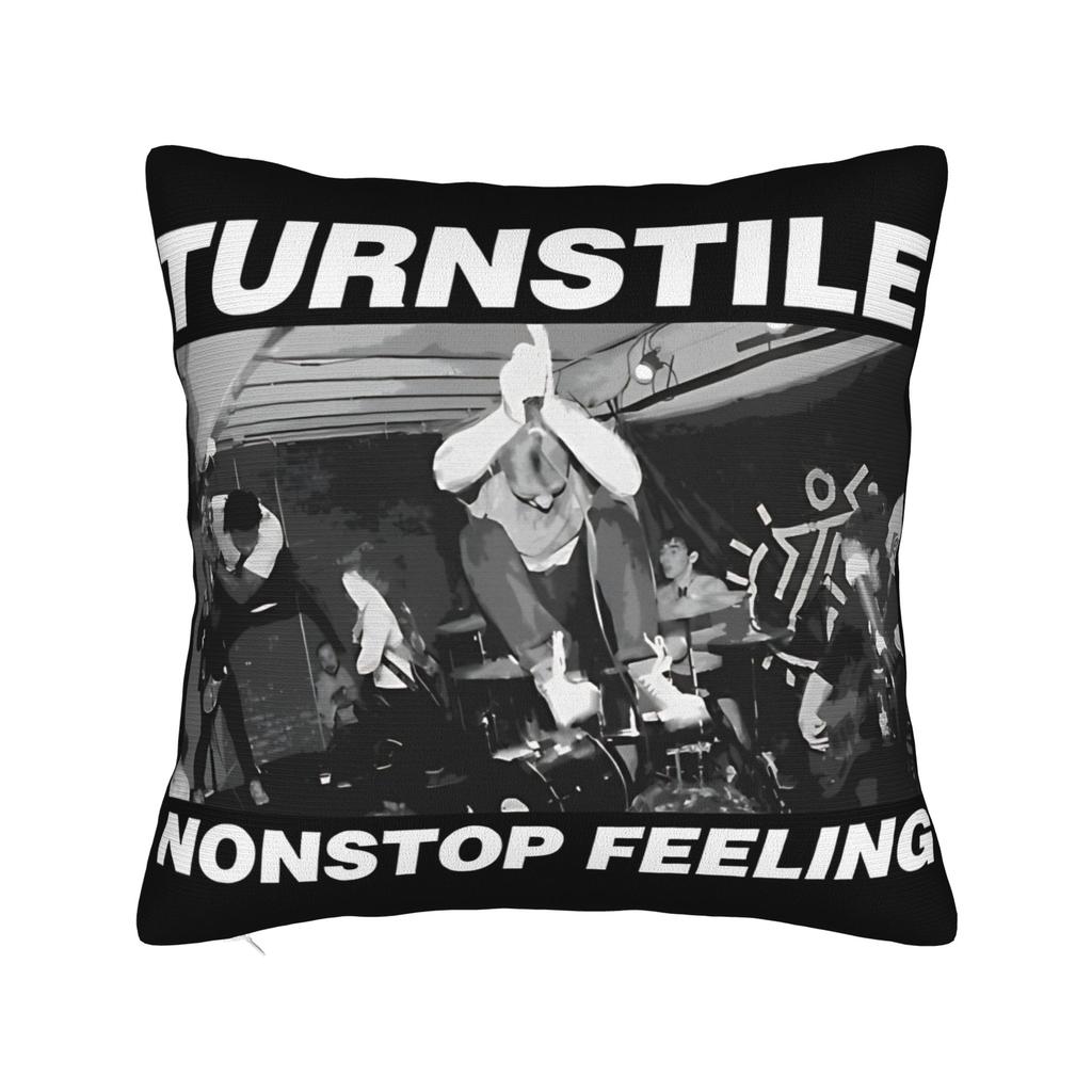 Decorative Pillow Covers Turnstile Rock Band Tour Merchandise Living Room Throw Pillow Case Cover Square Multiple Sizes