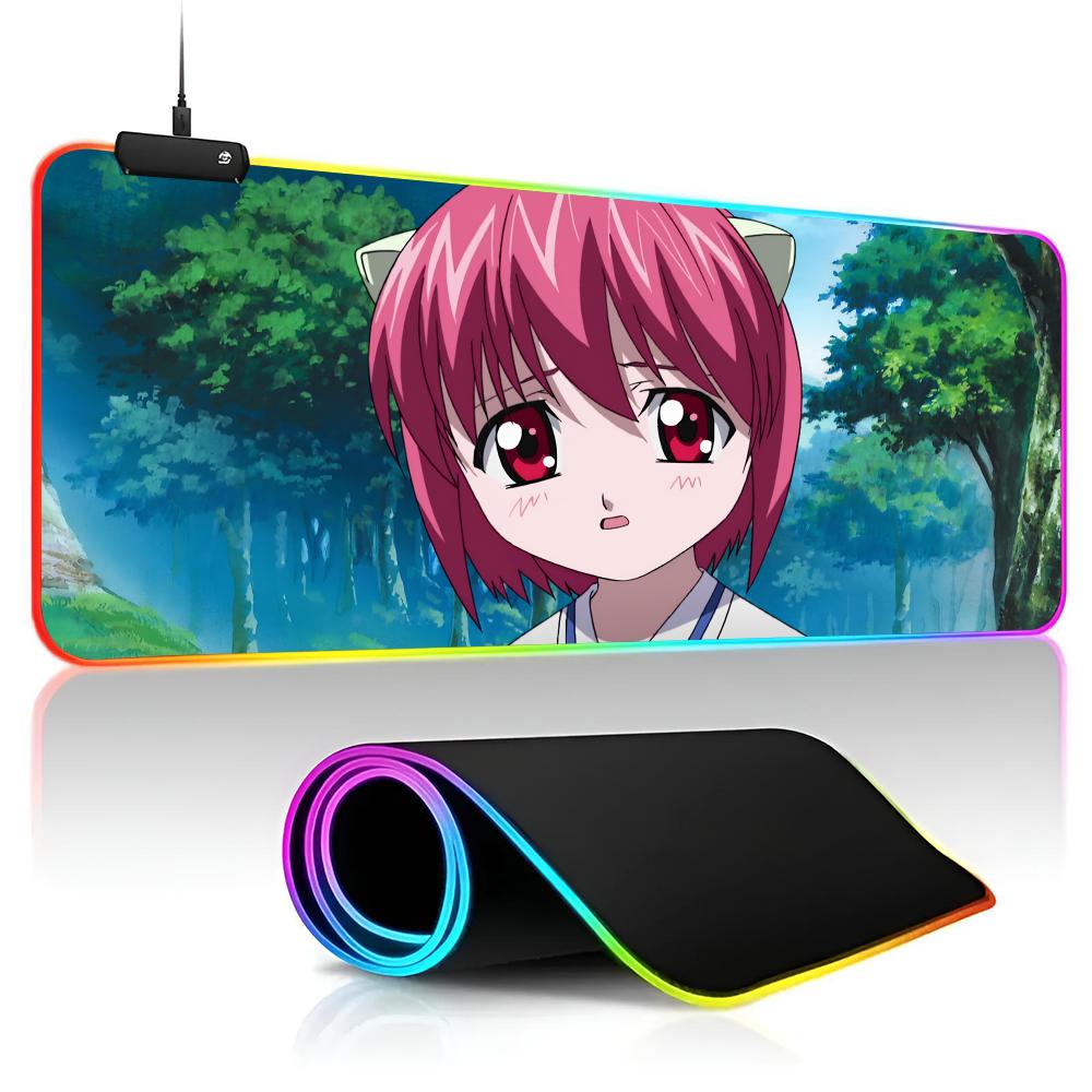 Elfen Lied Mouse Pad game RPG 40x90cm Mouse Mat Gaming Mousepads LED Keyboard Mats Luminous Desk Pads Mouse Pad For PC