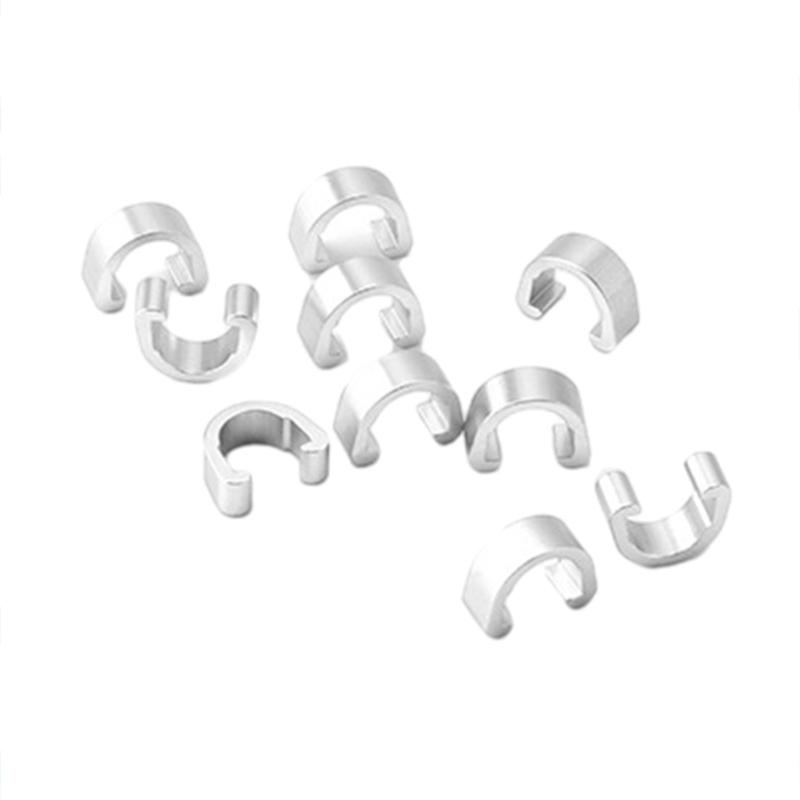 10Pcs Bike Brake Cable Housing Clip Aluminum Alloy Guide Brake Cable C-clips Guide Clamp for Mountain Bike Road Bicycles