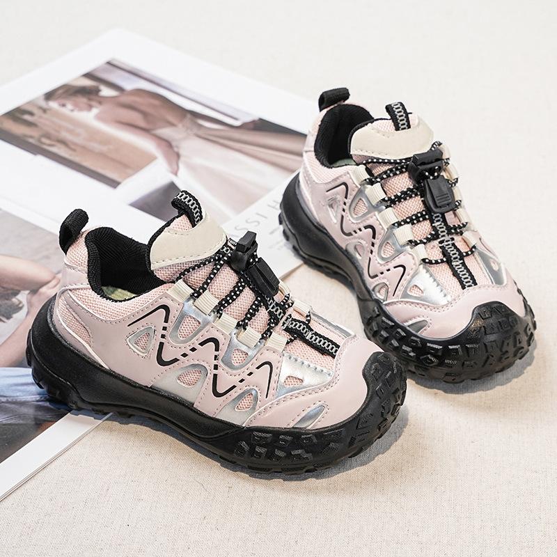 Children's stylish tire-soled running shoes, autumn slip-on casual shoes for girls, boys' sports shoes, trendy shoes