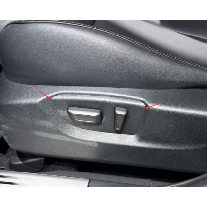 For Mitsubishi Eclipse Cross 2018-2023 Black Steel Power Seat Control Panel Trim