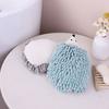 2Pcs Cute Hedgehog Hand Towel Coral Velvet Cartoon Animal Design with Hanging