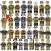 Single Military Building Block Figurine Soldier Boy Military Small Particle Assembly Toy Bag