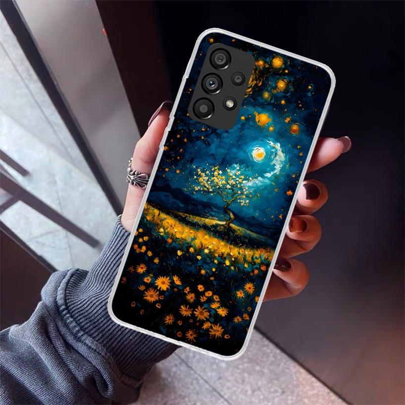 Starry Night Van Gogh Art Phone Case For Samsung Galaxy A12 A52S A42 A32 A22 A51 A50 Note 20 Ultra 10 S10 Plus A71 A70 A31 A30 A