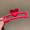 5.1in/3.3in Дофаминовый Красочный Любовное Сердце Геометрическая Заколка-Краб для Волос для Женщин Большого Размера Зажим-Акула Аксессуары для Густых Тонких Волос Лето