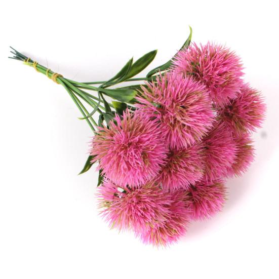 10 букетов, имитация цветочного шара одуванчика, реалистичные, без запаха, не требуют ухода, шелковые искусственные цветы для украшения дома, отеля