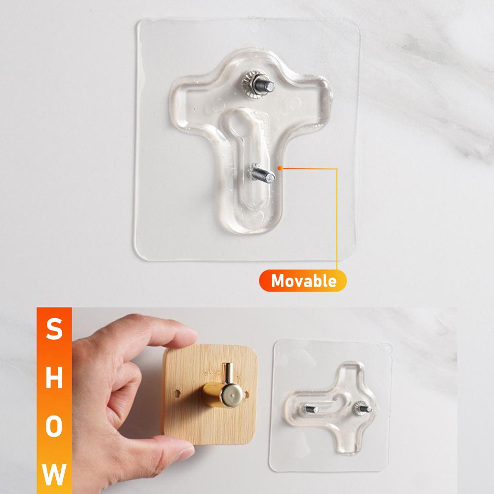 Без перфорации Двойное отверстие Винты Наклейка На Стену Вешалка Для Фотоаппарата Гвоздь Бесплатные Наклейки