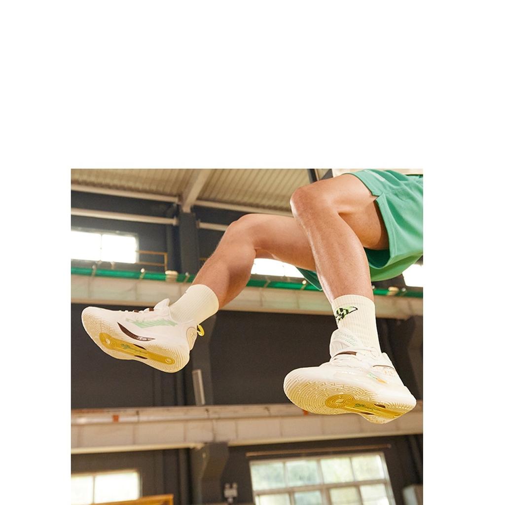 New 361° DVD2 Basketball Shoes Men Low Top White Yellow 572411107-2