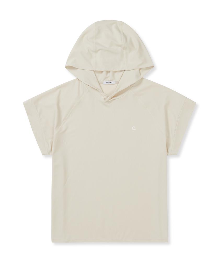 CLOVE [25Ss Clove] Running Hooded T-Shirt (Beige)