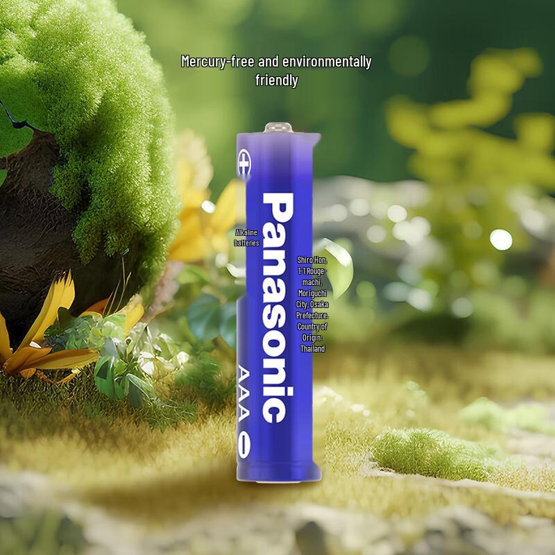 Panasonic AAA LR03LAC Alkaline Batteries CN plug (adapter included)