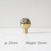 Tinyhob Natural Green Marble Brass Furniture Knob with Plate / Handles for Cabinets and Drawers Knobs Wardrobe Pulls