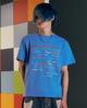 THEMUSEUMVISITOR Color Typo Slub T-Shirt (Blue)
