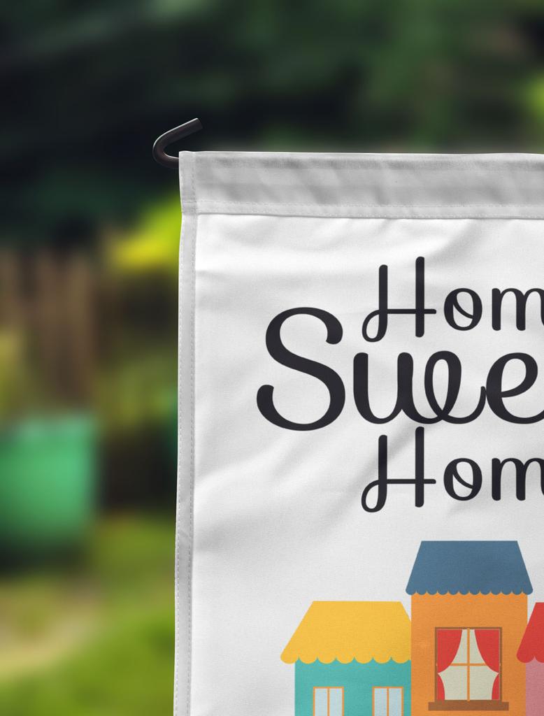Printtoo Tan Home Sweet Home Garden Summer 12.5""x18"" Двусторонние флаги Флаг для кемпинга