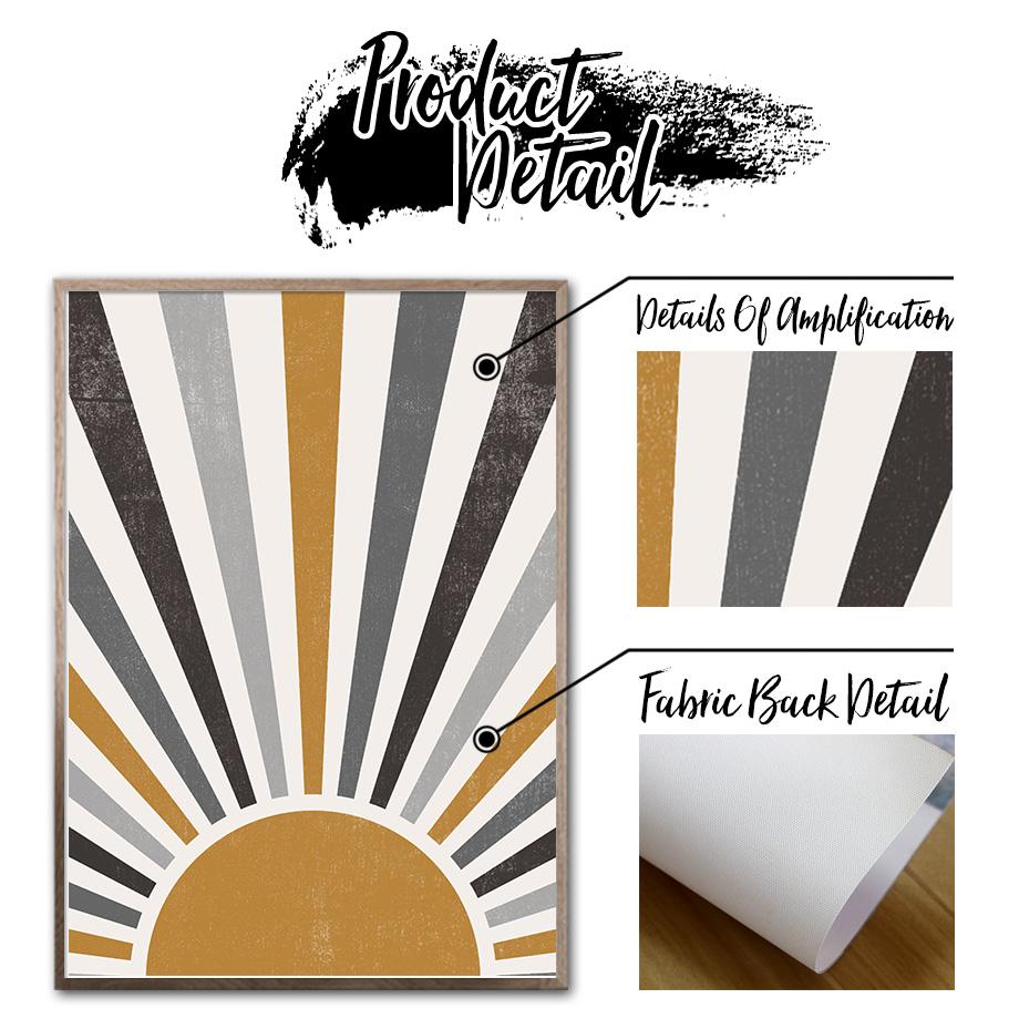 Солнечные листья Радуга Абстрактная геометрия Бохо Скандинавская настенная живопись Галерея постеров и принтов Настенная картина для декора гостиной