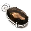 Natural Smoky Topaz Gemstone Handmade 925 Sterling Silver Pendant 1.97" W0e33
