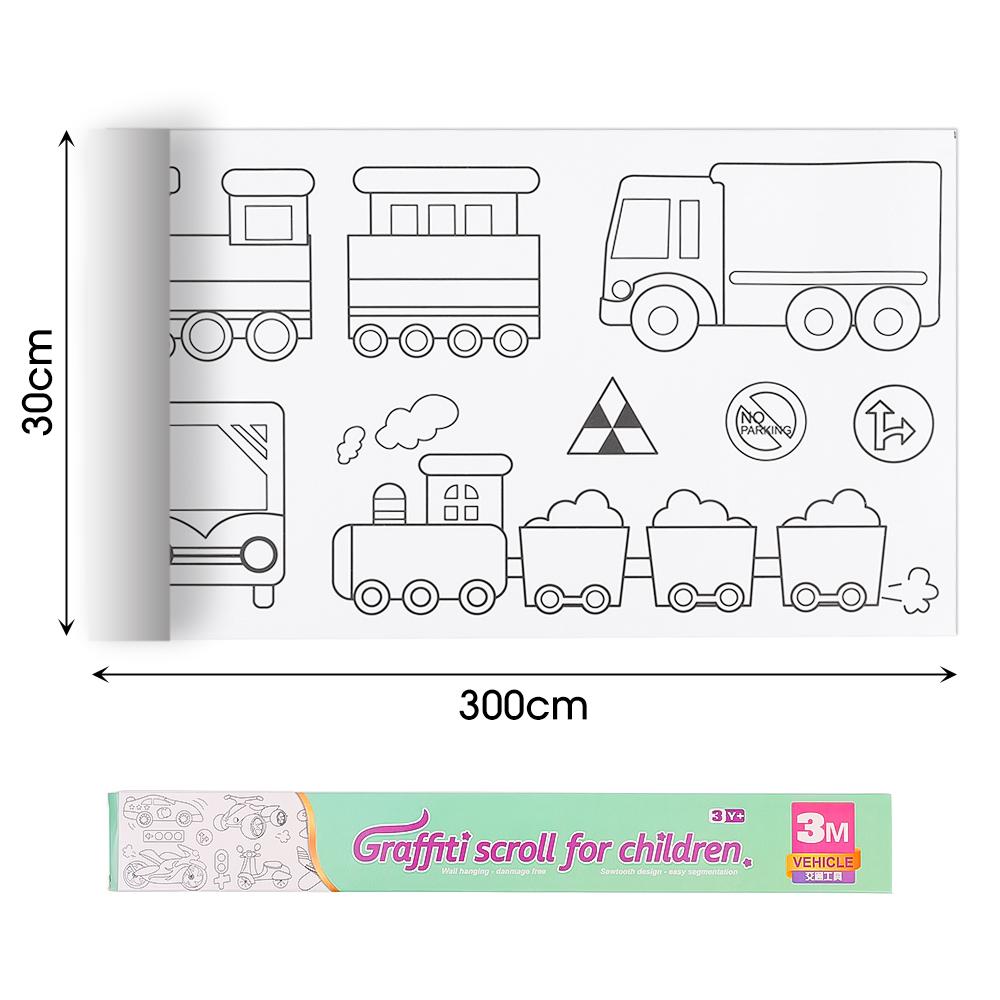 1PCS Three Meters of Children's Graffiti Scroll
