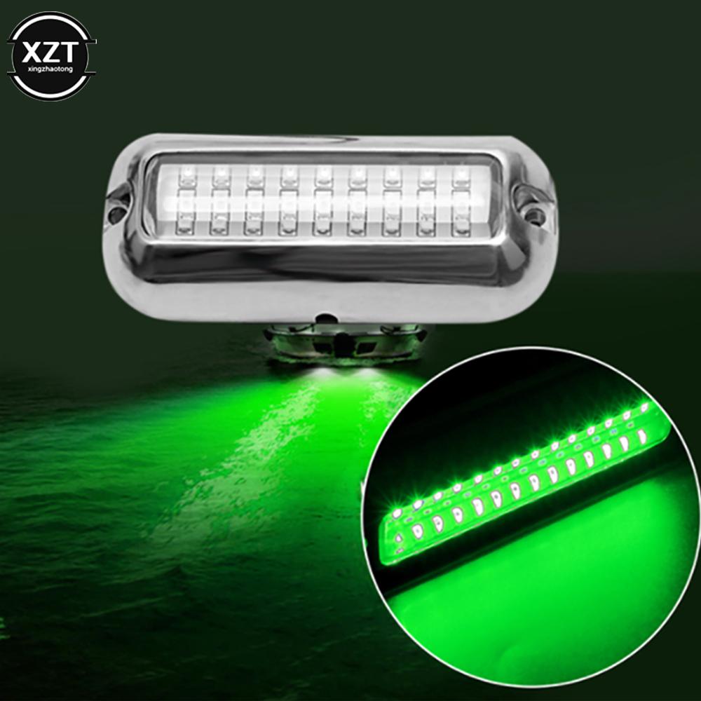 27LED 12V Лодочный транцевый светильник Подводный понтон Морской корабль Аксессуары для лодок Светильник из нержавеющей стали Водонепроницаемый морской светильник IP68