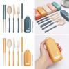 Camping Outdoor Tableware Knives Fork Spoon Chopsticks Straw Set Cutlery Set Dinnerware Set