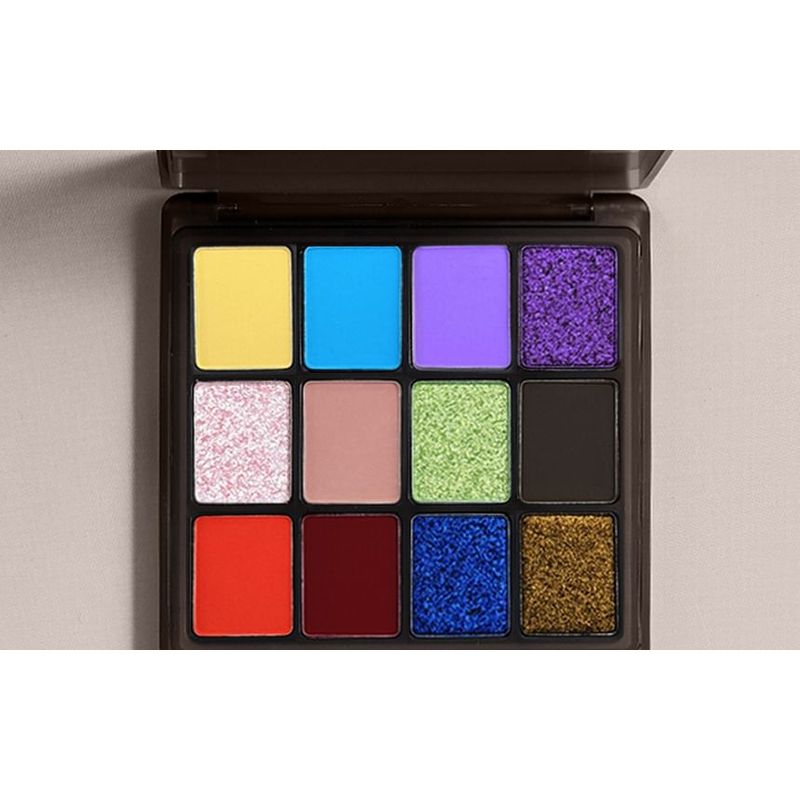 CHOIZ BEAUTY - Палитра теней для век "Попугай" из 12 цветов