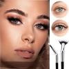 Folding Angle Scalloped Lashes Brush, Mascara Fan Brush, Eyebrow Brush Eyelash Comb, Soft Brush Bristles Makeup Tool