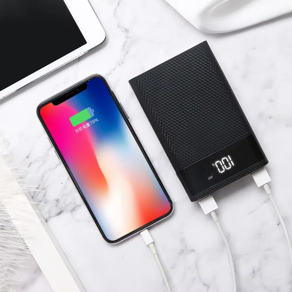 Корпус для DIY Power Bank на 4 аккумулятора 18650, 5V 2A, двойной USB Type-C, DIY коробка для хранения заряда, для смартфонов с интерфейсом Android Micro USB